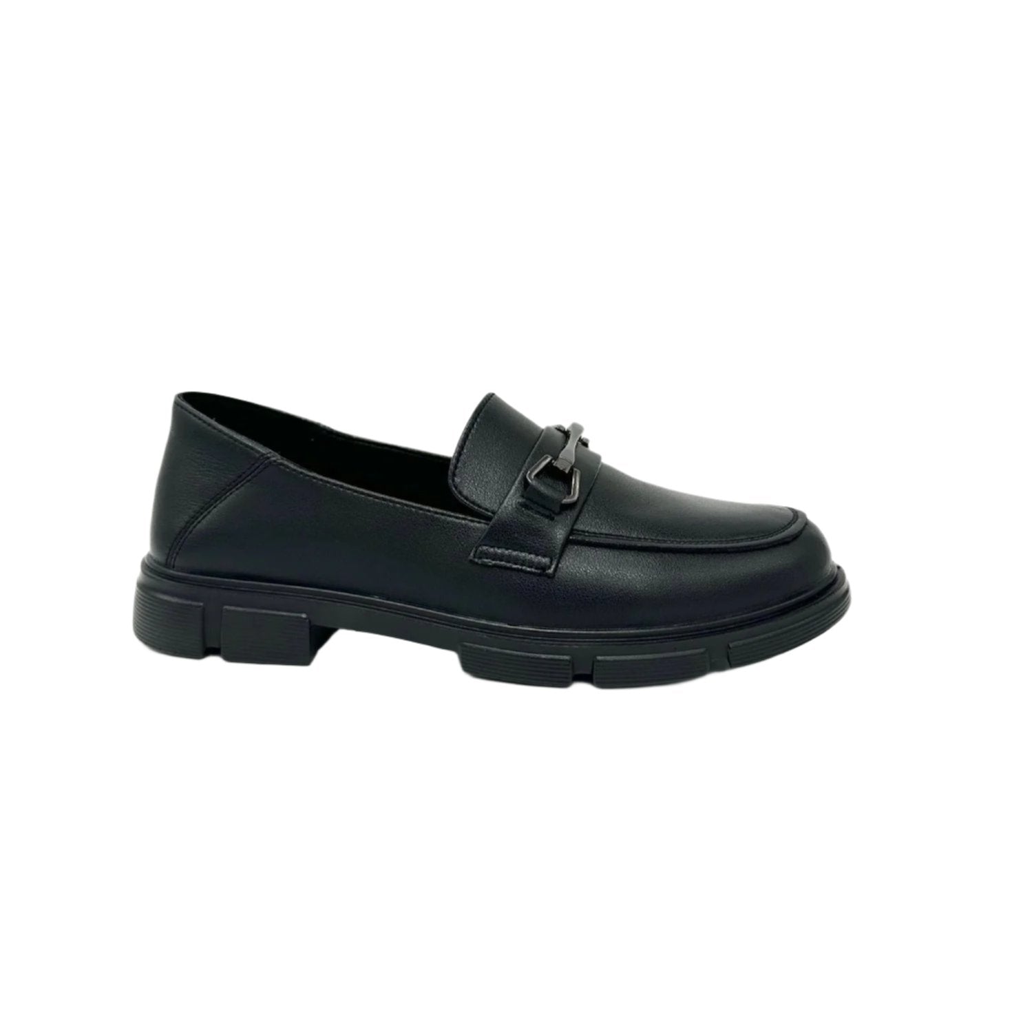 2R4-23 Black Loafer w Buckle