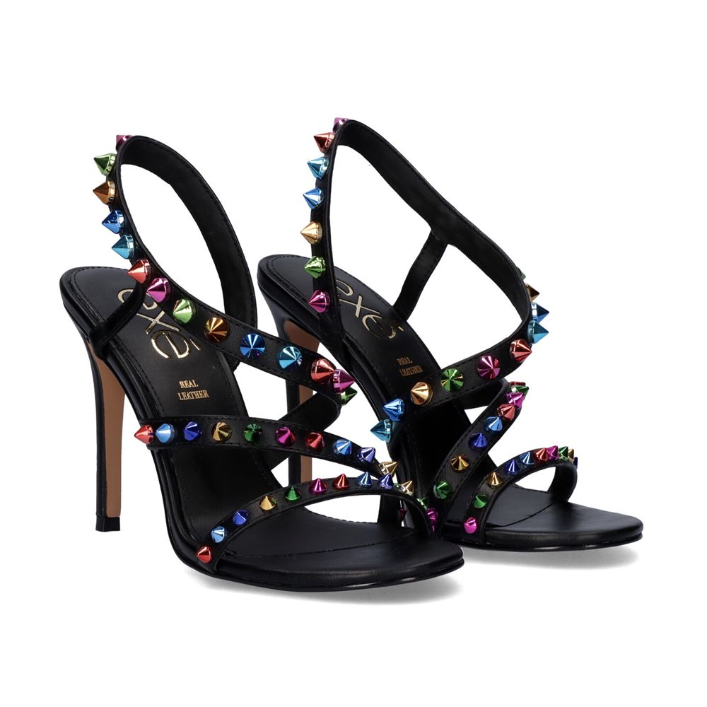 EXE JENNY-700 BLACK HIGH HEEL SANDAL