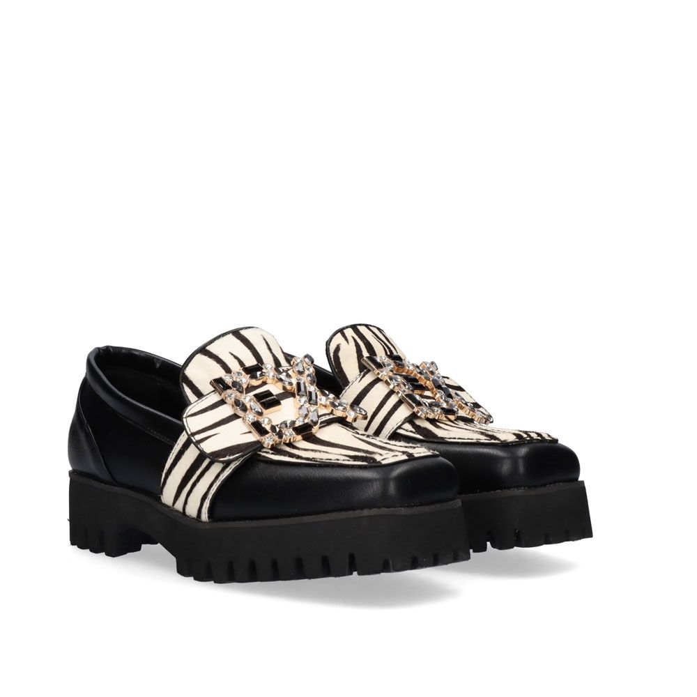 EXE P212-W168T Animal Print Loafer w Lug Sole